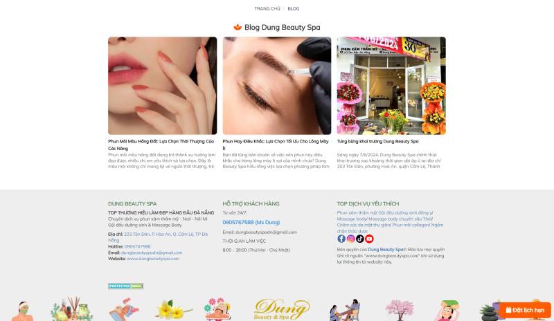 giao diện web dung beauty spa - 2