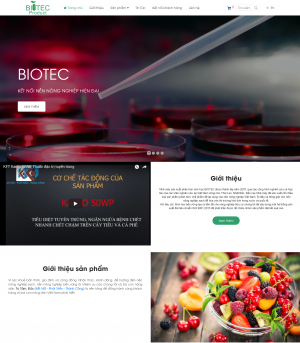 Thiết kế website BIOTEC - nhà sản xuất phân bón sinh học